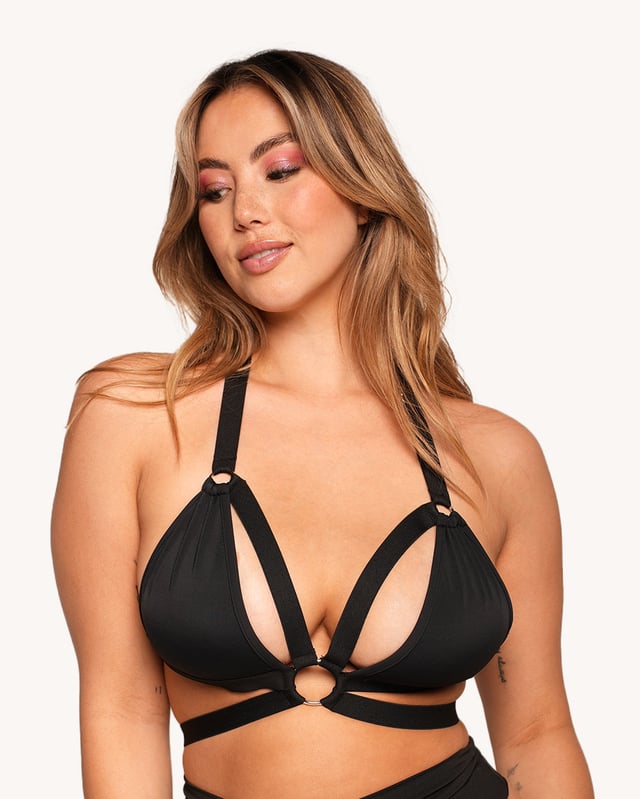 Rave On Halter Top - Black