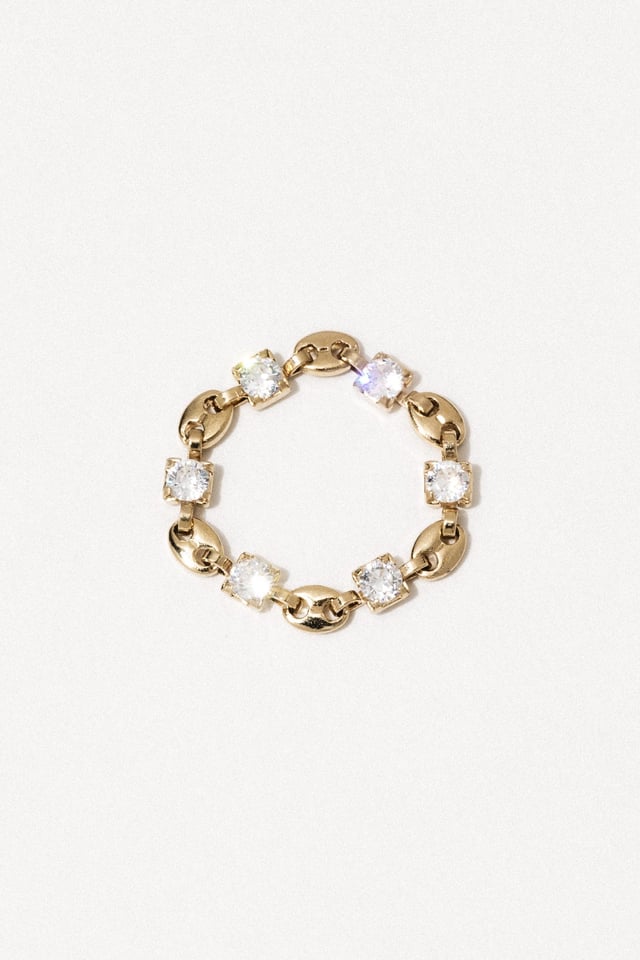 Linked in Love Chain Ring