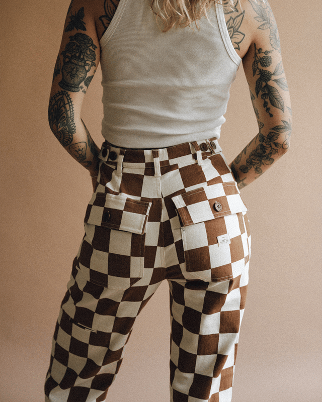 304 Service Fatigue Pants - Rust Checkerboard