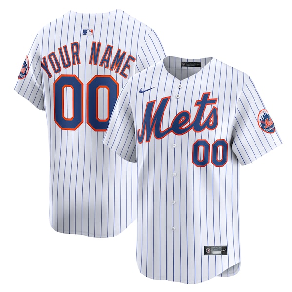 Men's New York Mets Nike White Home Limited Custom Jersey