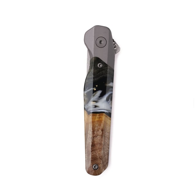 Live Edge Wood Pocket Knife - Garrett (Metallic, 773120)