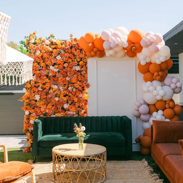 Fall Garden Fabric Artificial Flower Wall for Wedding Decoration
