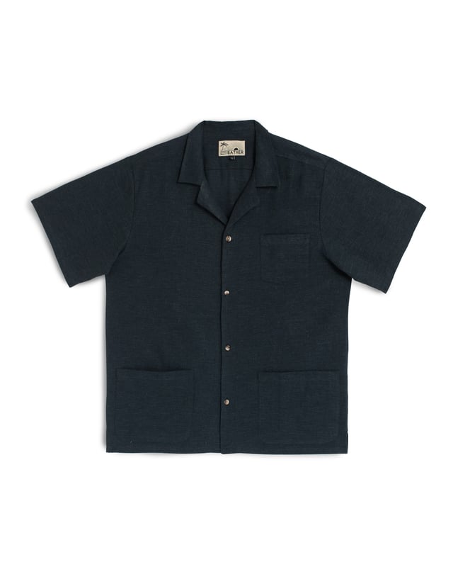 Navy Linen Traveler Shirt
