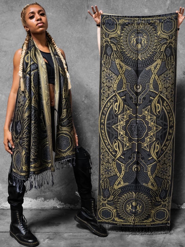 PRE-ORDER SHIPS 10/14 ✦ PROTECTED BY INTENT ✦ GOLD ✦ FESTIVAL SHAWL