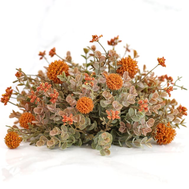 10” Orange Fall Pouf