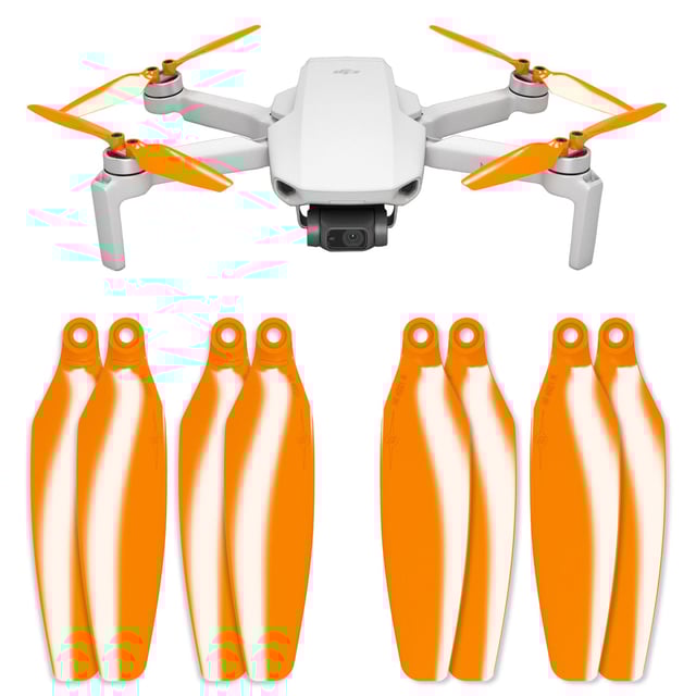DJI Mini 2 / SE STEALTH Upgrade Propellers - x4 Orange