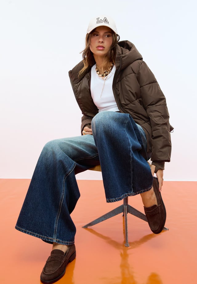Basic hooded puffer jacket