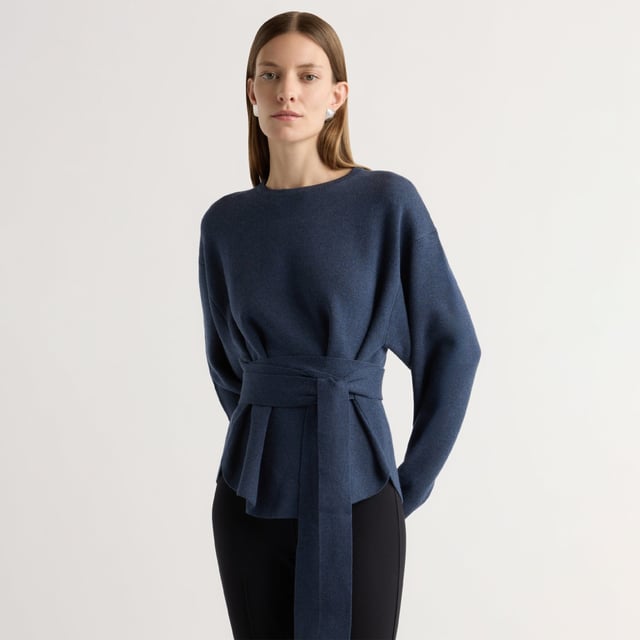Nara Tie-Front Knit Sweater