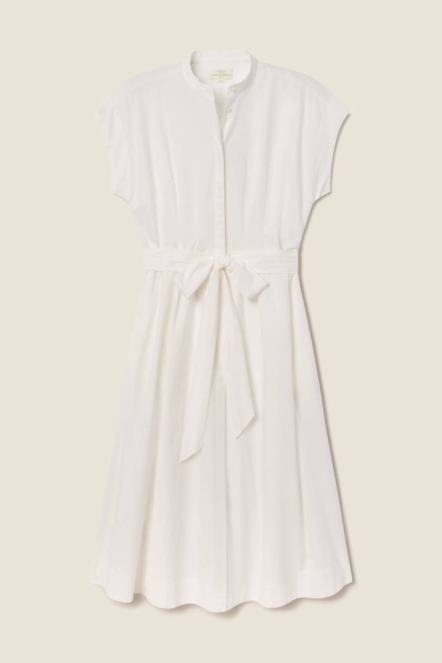 James Dress White Poplin