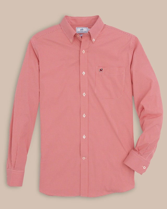 Georgia Bulldogs Gingham Button Down Shirt