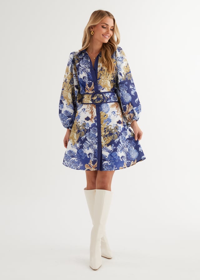 Tavana Dress - Navy Chateau