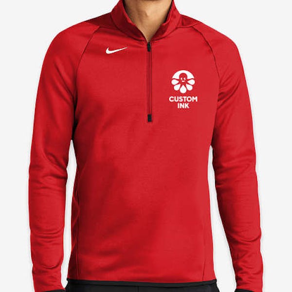 Nike Club Swoosh Sleeve Quarter Zip Sweatshirt