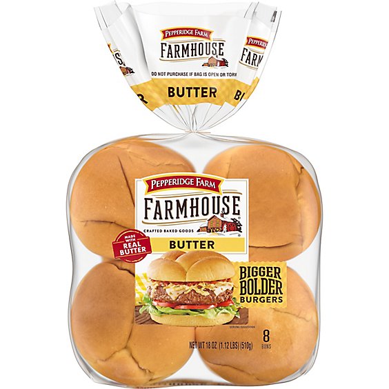 Pepperidge Farm Farmhouse Butter Hamburger Buns - 18 Oz