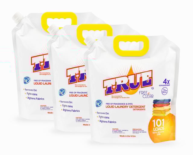 3 • Free & Clear Laundry Detergent for Sensitive Skin • 101 Load