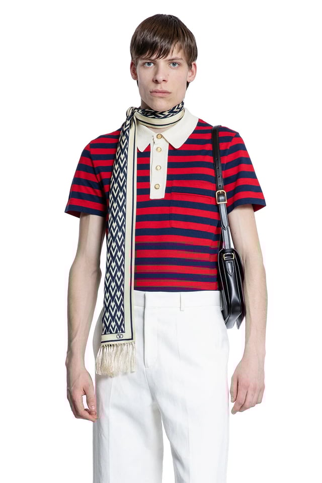 Striped Cotton Piqué Polo Shirt
