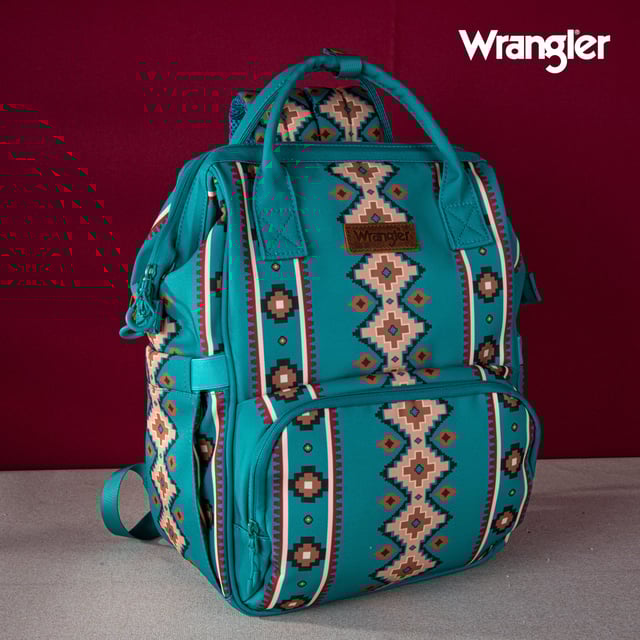 WG2204-9110  Wrangler Wrangler Aztec Printed Callie Backpack - Green