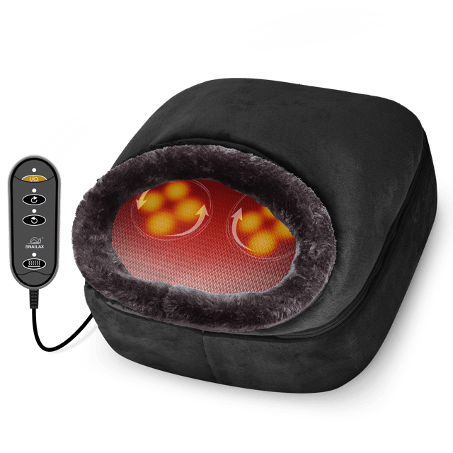 Snailax Shiatsu Foot Massager with Heat, Foot Warmer for Women & Men, Electrick Foot Massager Machine, Foot Heater Under Desk, Size 13 - 522