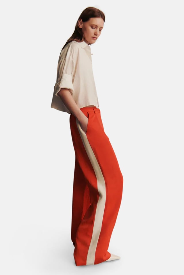 Sullivan with Tux in Coated Viscose Cherry Tomato/Bone