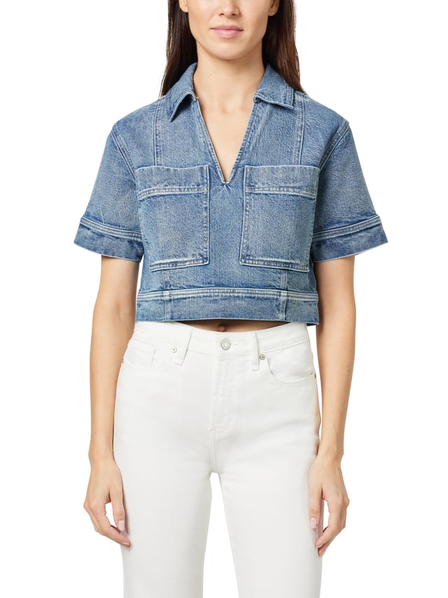 Denim Boxy Crop Top