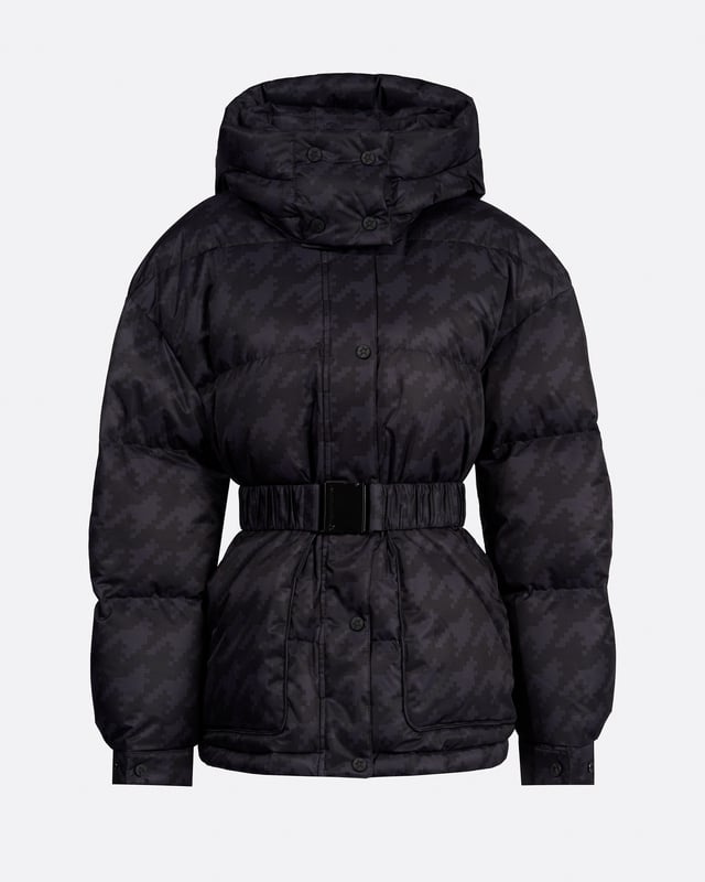 Houndstooth Polar Flare Down Jacket