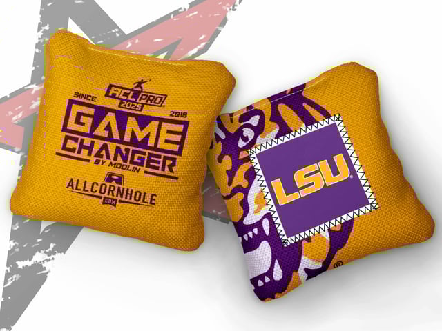 Officially Licensed Collegiate Cornhole Bags - Gamechangers - Set of 4 - Louisiana State University