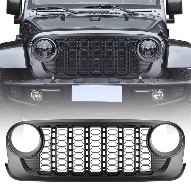 Mesh ABS Plastic Jeep Grille for 2007-2018 Wrangler JK/JKU