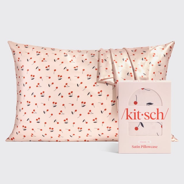 Cherry Print Satin Pillowcase - Standard