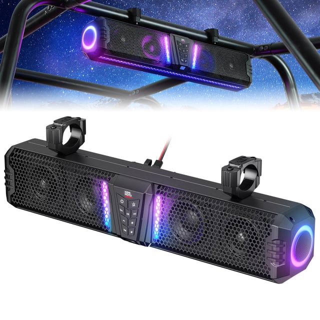 KEMIMOTO Midnight Sound Bar for Can-Am Maverick/Trail/Defender/Commander
