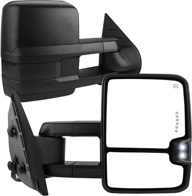 YITAMOTOR® 2007-2014 Chevy Silverado GMC Sierra Extendable Towing Mirrors Power Heated LED Turn Signal