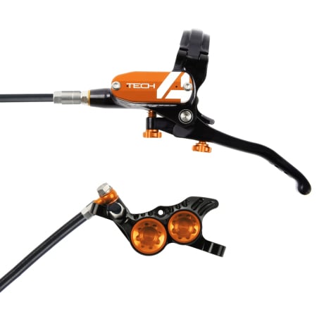 Hope Tech 4 V4 Disc Brake - Colours No Rotor / Front / RH / Standard Hose / 1600mm