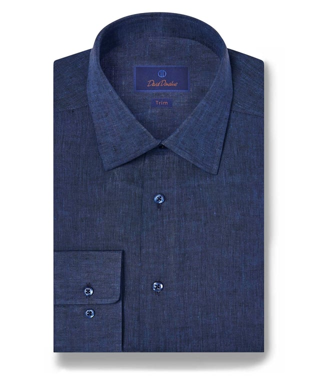 TBSP10104412 | Navy Linen Dress Shirt