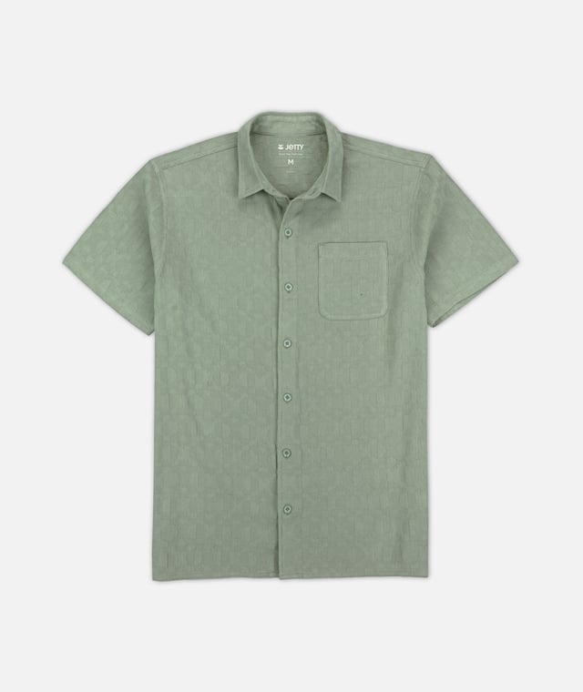Breeze Jacquard Shirt - Sage Green