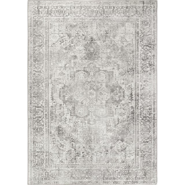 Distressed Vintage Chilaz in Grey Rug