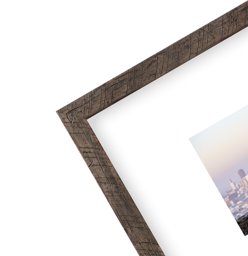 Luxe wall frame - brown (with wide mat)
