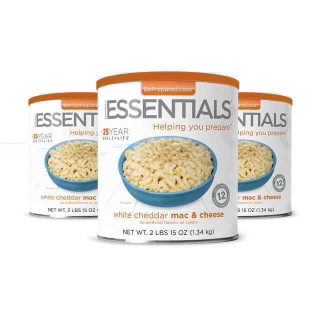 Emergency Essentials® White Cheddar Mac & Cheese Large #10 Can 3-Pack
