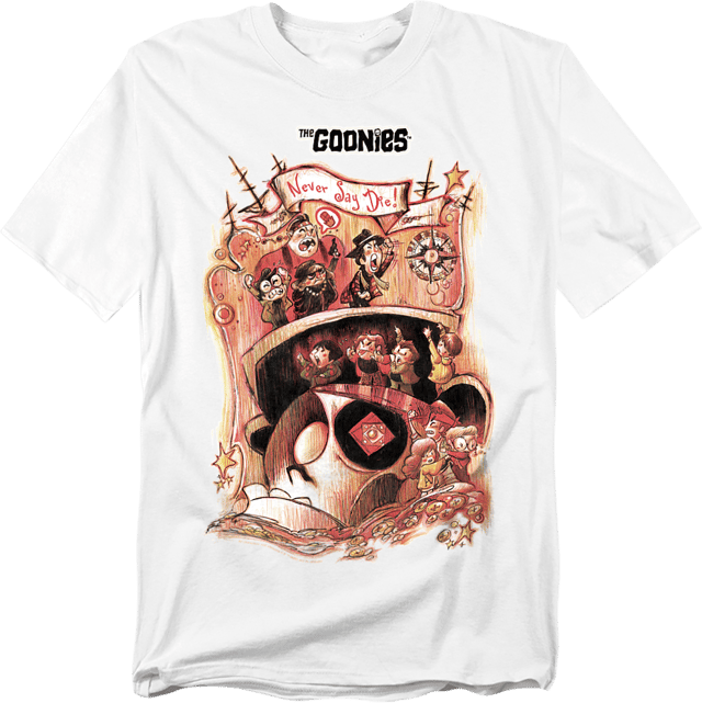 Never Say Die Illustration Goonies T-Shirt