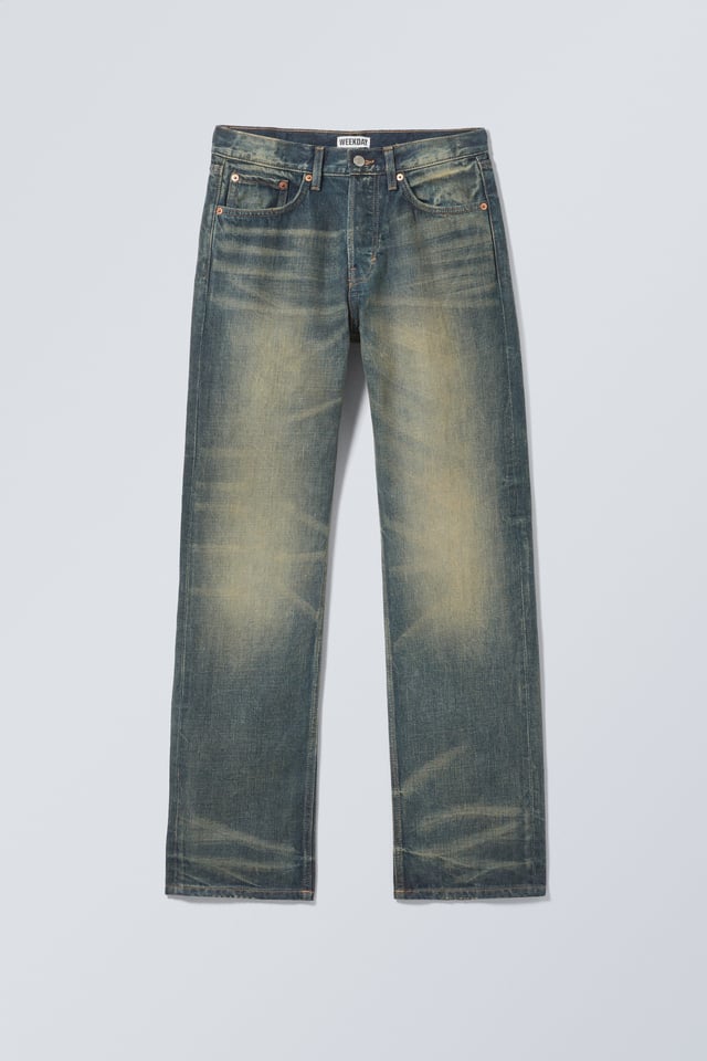 Orbit Mid Waist Regular Straight Leg Jeans