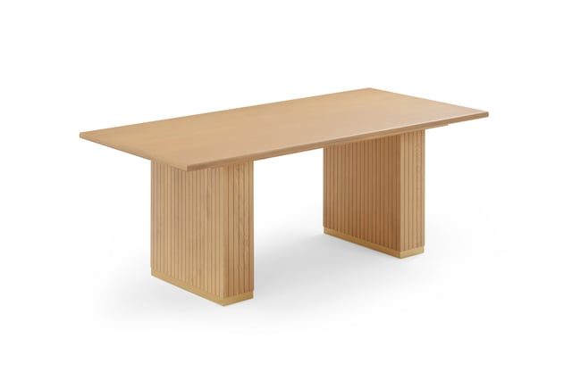 Chelsea Natural Oak Wood 79" Rectangular Dining Table