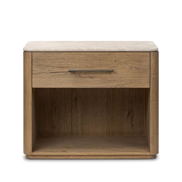 Raleigh Nightstand - Cappuccino Marble