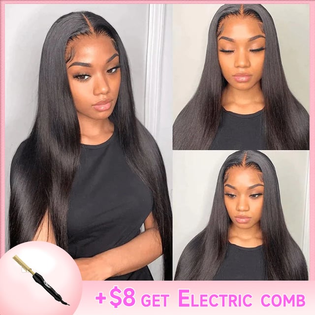 Vanlov Straight Hair Wig Virgin Hair Wear and Go Glueless Wigs Glueless High Density HD Glueless Lace Wig Straight  Wigs Human Hair