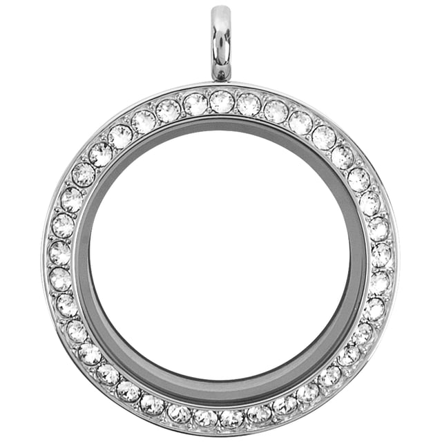 Twist Living Locket with Clear Crystals