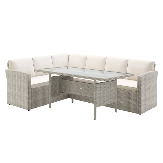 Ballena 6 Seater Wicker Outdoor Sofa Dining Furniture Set