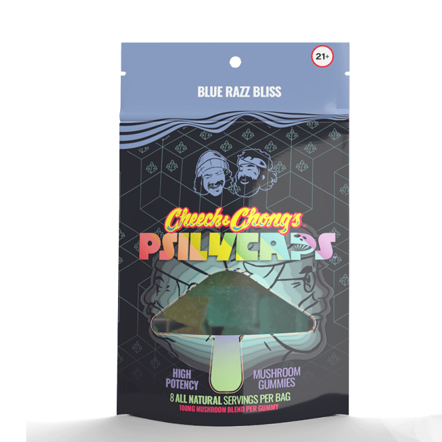 Cheech & Chong’s Psilycaps - Magical Mushroom Gummies (Blue Razz Bliss)