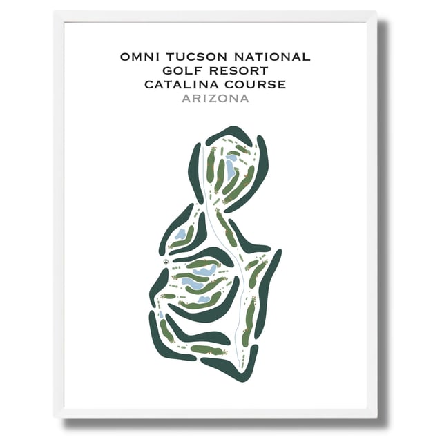 Omni Tucson National Golf Resort - Catalina Course, Arizona - Printed Golf Courses