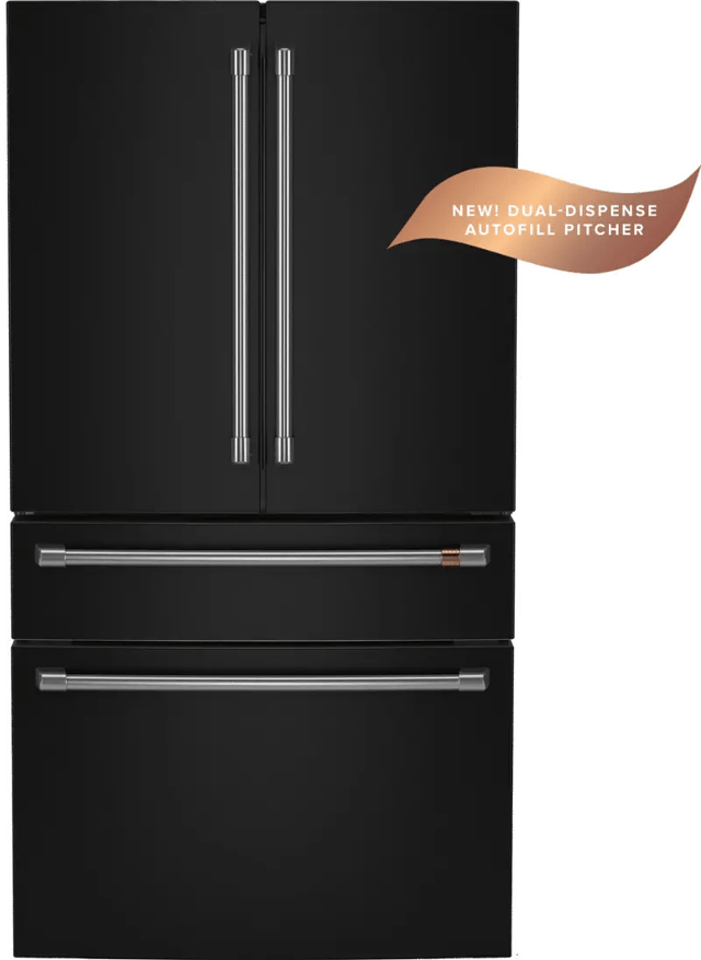 Ge Cafe Smart 4-Door French Door Refrigerator - Matte Black