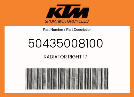 RADIATOR RIGHT 17