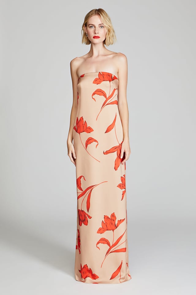 Manuela Strapless Printed Gown