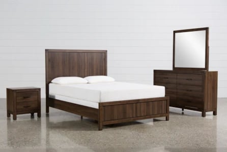 Willow Creek Queen Wood 4 Piece Bedroom Set