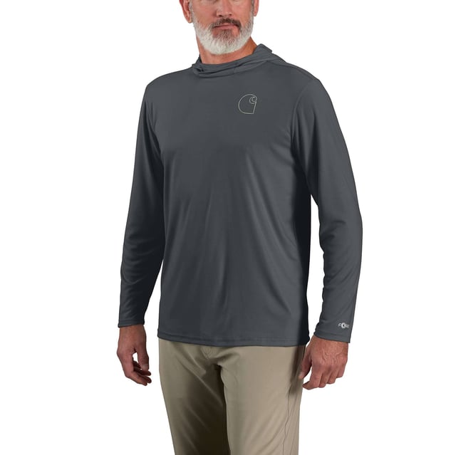 Force Sun Defender™ Lightweight Long-Sleeve Hooded Logo Graphic T-Shirt