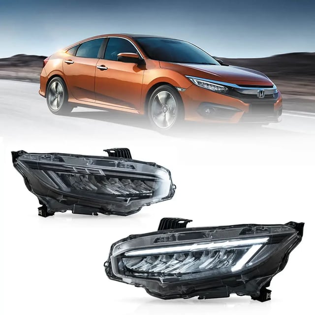 2016-2021 Honda Civic Vland LED Reflection Bowl Headlights